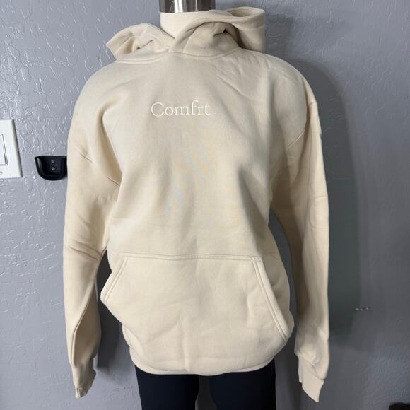 Comfrt Signature Hoodie, Bone, Small Style Kjhu01 - Picture 1 of 4